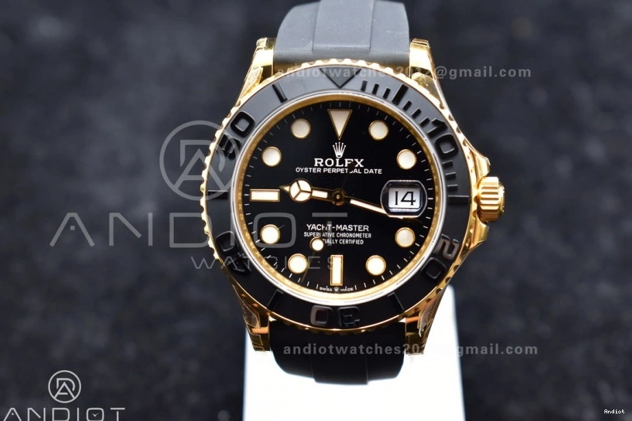 Black Ceramic 1:1 on 3D Edition Best Rubber Strap Yacht-Master VSF VS3235 42mm Black Bezel 226658 0410